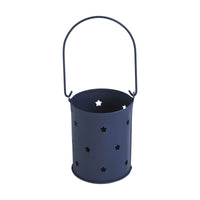 Votive Candle Holder w/ Stars Cutout Navy 3.75x3 **BACKORDERED UNTIL MARCH 2025**