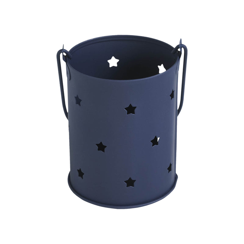 Votive Candle Holder w/ Stars Cutout Navy 3.75x3 **BACKORDERED UNTIL MARCH 2025**