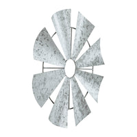 Galvanized Metal Windmill Blades Wall Hanging 16.75x16.75 **BACKORDERED UNTIL MARCH 2025**