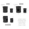 Votive Candle Holder w/ Star Cutout Black Set of 2 Sizes **BACKORDERED UNTIL MARCH 2025**