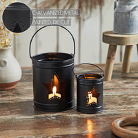 Votive Candle Holder w/ Star Cutout Black Set of 2 Sizes **BACKORDERED UNTIL MARCH 2025**