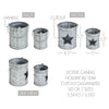 Votive Candle Holder w/ Star Cutout Galvanized Set of 2 Sizes **BACKORDERED UNTIL MARCH 2025**