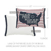 Land Of The Free Because Of The Brave American Map On Red Stripes Pillow 14x20