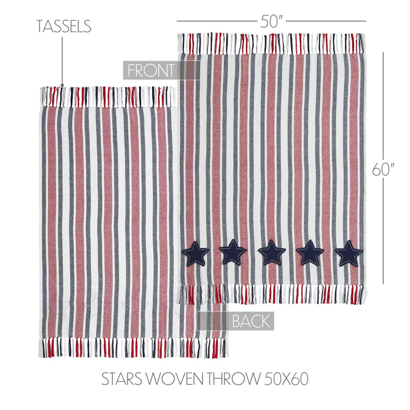 Hatteras Stars Woven Throw 50x60 **BACKORDERED UNTIL MARCH 2025**