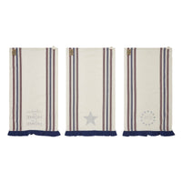 Celebration America My Sweet Home Ruffled Tea Towel Set of 3 16x28 **BACKORDERED UNTIL MARCH 2025**