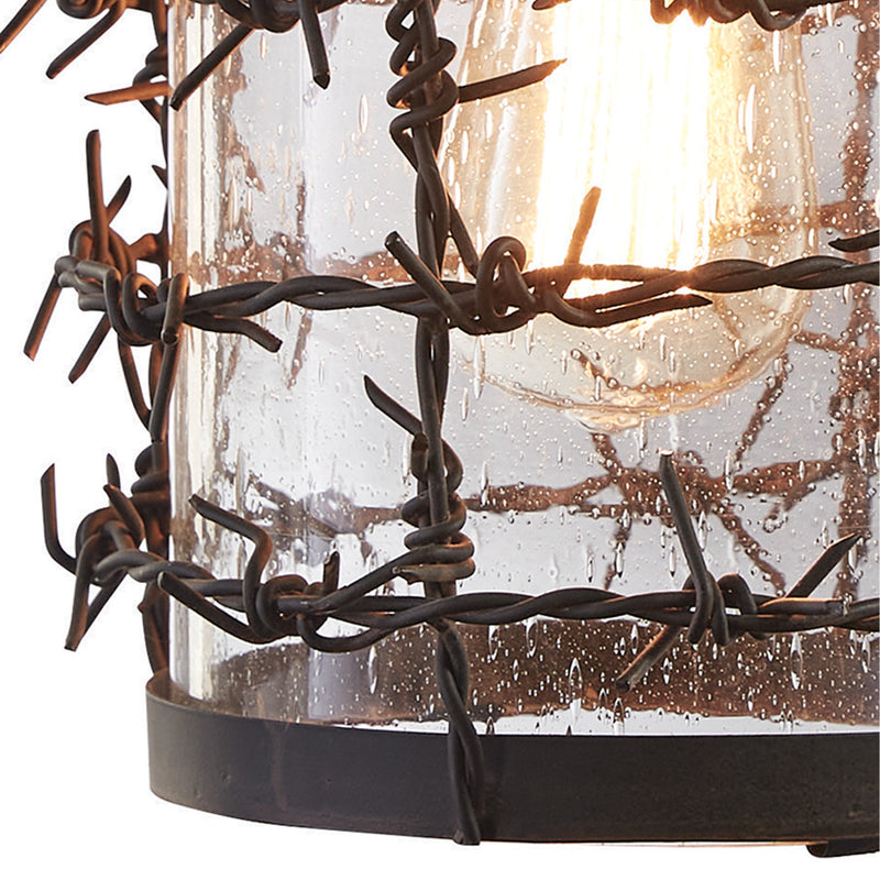 BARBED WIRE PENDANT 9"H X 6.5"DIA