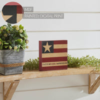 Faith Family Freedom on Flag MDF Block Sign 5x5x1 **BACKORDERED UNTIL MARCH 2025**