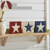 RWB Star MDF Block Signs Set of 3 5x5x1 **BACKORDERED UNTIL MARCH 2025**