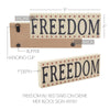 FREEDOM w/ Red Stars On Creme MDF Block Sign 4x11x1 **BACKORDERED UNTIL MARCH 2025**