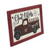 Shiplap God Bless America Red Truck Bunting & Fireworks MDF Wall Sign 8x12 **BACKORDERED UNTIL MARCH 2025**