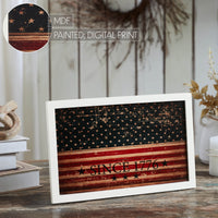 Vintage USA Flag Since 1776 MDF Wall Hanging 10x16 **BACKORDERED UNTIL MARCH 2025**