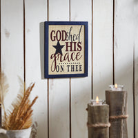 God Shed His Grace On Thee Framed MDF Wall Sign 12x10 **BACKORDERED UNTIL MARCH 2025**