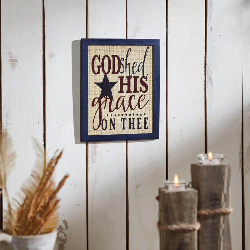 God Shed His Grace On Thee Framed MDF Wall Sign 12x10 **BACKORDERED UNTIL MARCH 2025**