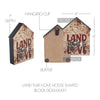 Land That I Love House Shaped Block Sign 6x4x1 **BACKORDERED UNTIL MARCH 2025**