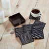 White Stars On Navy MDF Coaster w/ Container Set of 6 4x4 **BACKORDERED UNTIL MARCH 2025**