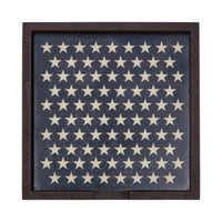 White Stars On Navy MDF Coaster w/ Container Set of 6 4x4 **BACKORDERED UNTIL MARCH 2025**