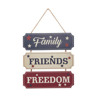 Family Friends Freedom MDF Wall Hanging 12x12 **BACKORDERED UNTIL MARCH 2025**