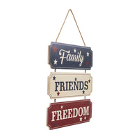 Family Friends Freedom MDF Wall Hanging 12x12 **BACKORDERED UNTIL MARCH 2025**