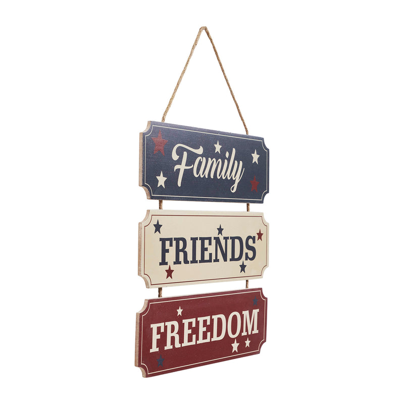 Family Friends Freedom MDF Wall Hanging 12x12 **BACKORDERED UNTIL MARCH 2025**