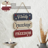 Family Friends Freedom MDF Wall Hanging 12x12 **BACKORDERED UNTIL MARCH 2025**