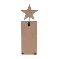 HOME w/ Star In Red Outline MDF Wall Hanging 16x5 **BACKORDERED UNTIL MARCH 2025**