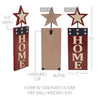 HOME w/ Star In Red Outline MDF Wall Hanging 16x5 **BACKORDERED UNTIL MARCH 2025**