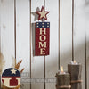 HOME w/ Star In Red Outline MDF Wall Hanging 16x5 **BACKORDERED UNTIL MARCH 2025**