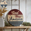 God Bless America Round MDF Wall Hanging 11 Inch Diameter **BACKORDERED UNTIL MARCH 2025**