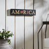 AMERICA Flag and Firecracker MDF Block Sign 3x14x1 **BACKORDERED UNTIL MARCH 2025**