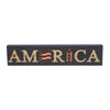 AMERICA Flag and Firecracker MDF Block Sign 3x14x1 **BACKORDERED UNTIL MARCH 2025**