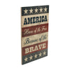 AMERICA Home Of The Free Because Of The Brave w/ Stars & Stripes MDF Wall Sign 16x10 **BACKORDERED UNTIL MARCH 2025**