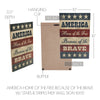 AMERICA Home Of The Free Because Of The Brave w/ Stars & Stripes MDF Wall Sign 16x10 **BACKORDERED UNTIL MARCH 2025**