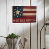 GOD BLESS AMERICA On Vintage American Flag MDF Wall Sign 10x16 **BACKORDERED UNTIL MARCH 2025**