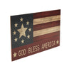 GOD BLESS AMERICA On Vintage American Flag MDF Wall Sign 10x16 **BACKORDERED UNTIL MARCH 2025**