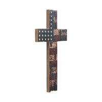 American Flag On Distressed Cross MDF Wall Sign 10x6 **BACKORDERED UNTIL MARCH 2025**