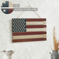 USA Flag Stacked MDF Wall Hanging 12x20 **BACKORDERED UNTIL MARCH 2025**