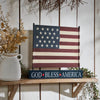 Canvas American Flag on Blue GBA MDF Base Decor 12x14x1 **BACKORDERED UNTIL MARCH 2025**