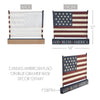 Canvas American Flag on Blue GBA MDF Base Decor 12x14x1 **BACKORDERED UNTIL MARCH 2025**