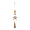 Natural Beads Star & Tassel Ornament 10x3