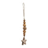 Natural Beads & Star Ornament 6x2 **BACKORDERED UNTIL MARCH 2025**