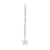 White Beads & Star Ornament 6x2