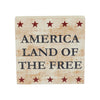 My Country America Land Of The Free w/ Red Stars MDF Block Sign 6x6x1 **BACKORDERED UNTIL MARCH 2025**