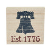 My Country Blue Liberty Bell Est 1776 MDF Block Sign 6x6x1 **BACKORDERED UNTIL MARCH 2025**