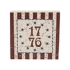 My Country 1776 w/ Blue Stars & Stripes MDF Block Sign 6x6x1 **BACKORDERED UNTIL MARCH 2025**