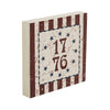 My Country 1776 w/ Blue Stars & Stripes MDF Block Sign 6x6x1 **BACKORDERED UNTIL MARCH 2025**