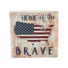 My Country Home Of The Brave American Flag On Map MDF Block Sign 6x6x1 **BACKORDERED UNTIL MARCH 2025**