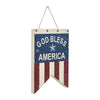 God Bless America Dovetail Flag MDF Wall Hanging 8x6 **BACKORDERED UNTIL MARCH 2025**