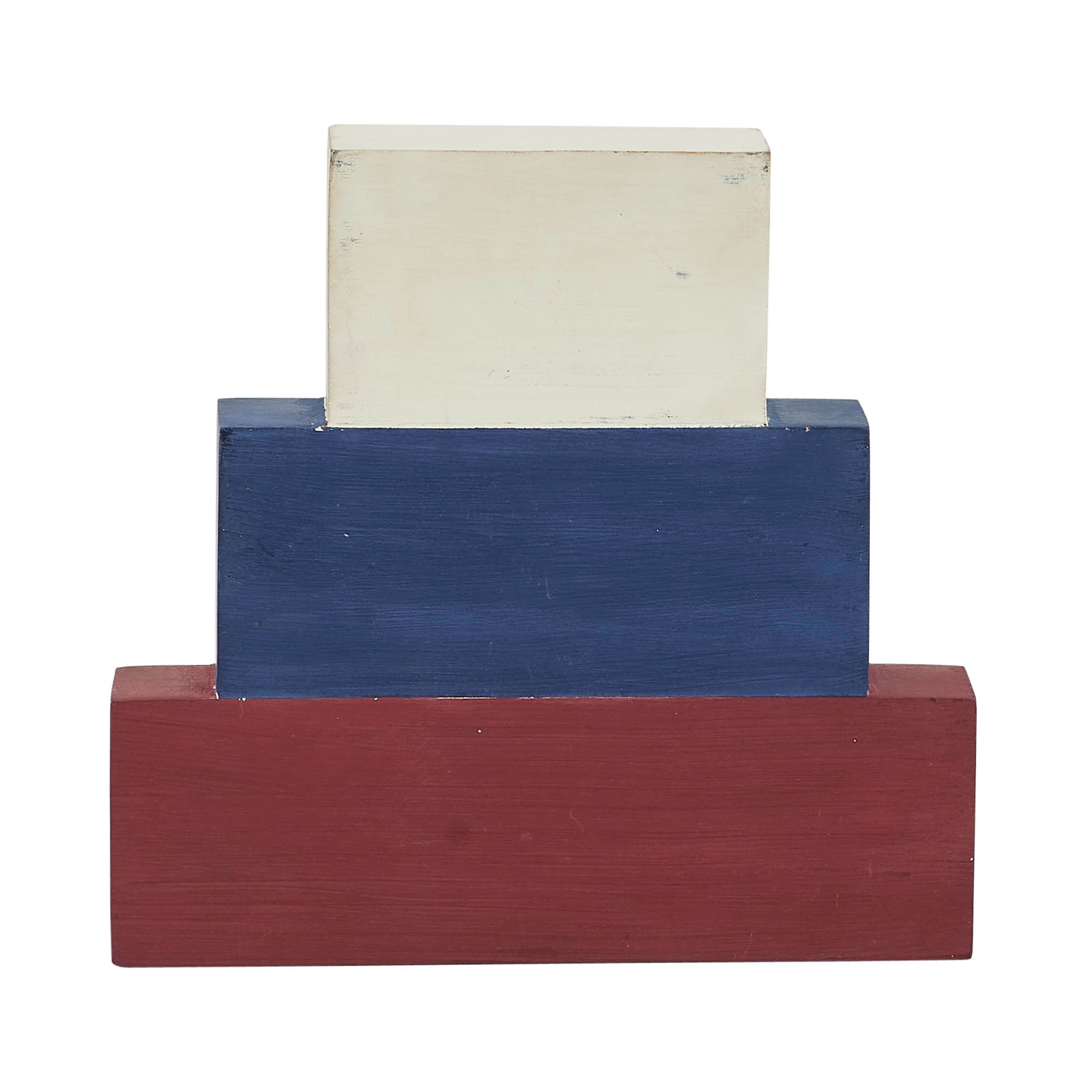 Vintage Old Glory w/ Flag MDF Block Sign 7.5x8x1.125