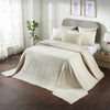 VHC Brands Natural King Blanket 90x108 - 100% Cotton Waffle Weave for Bed, Couch & Sofa - Lightweight Farmhouse Bedroom & Living Room Decor