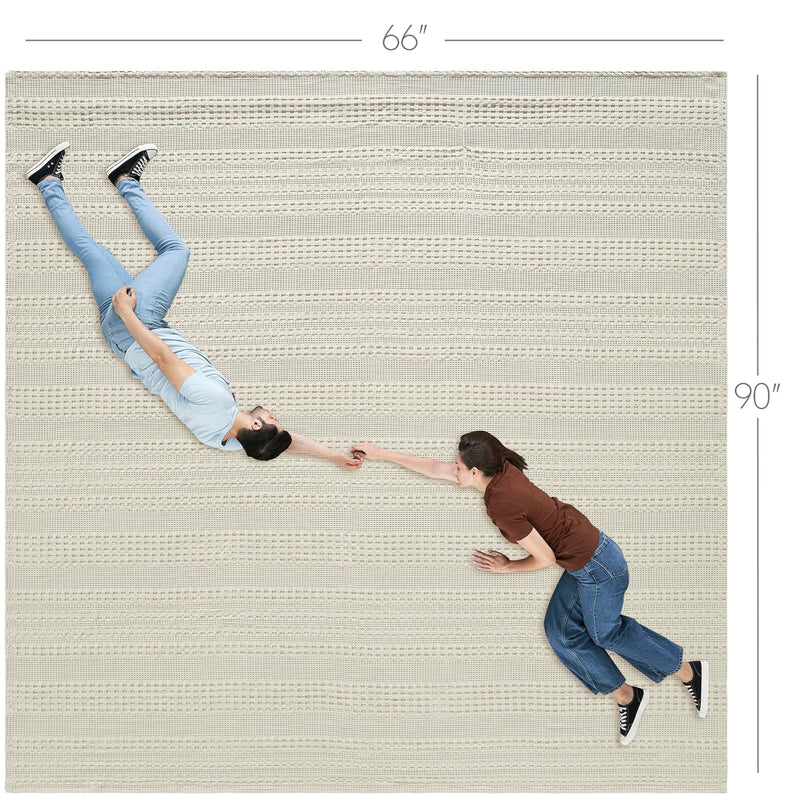 VHC Brands Waffle Weave Natural Twin Blanket 66x90 - 100% Cotton, Lightweight Farmhouse Cover for Bed, Couch, Sofa